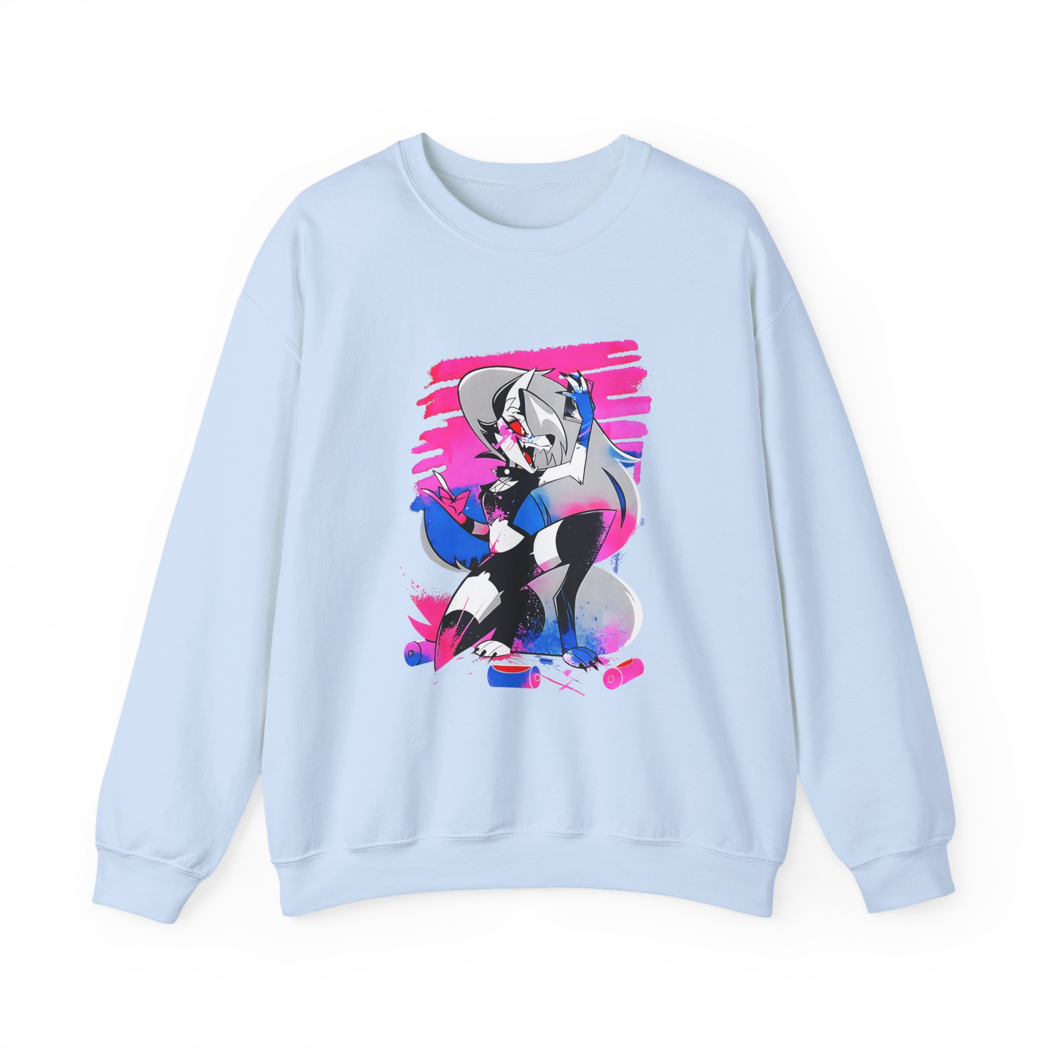 Helluva Boss Loona Micro Ribbed Unisex Heavy Blendâ„¢ Crewneck Sweatshirt