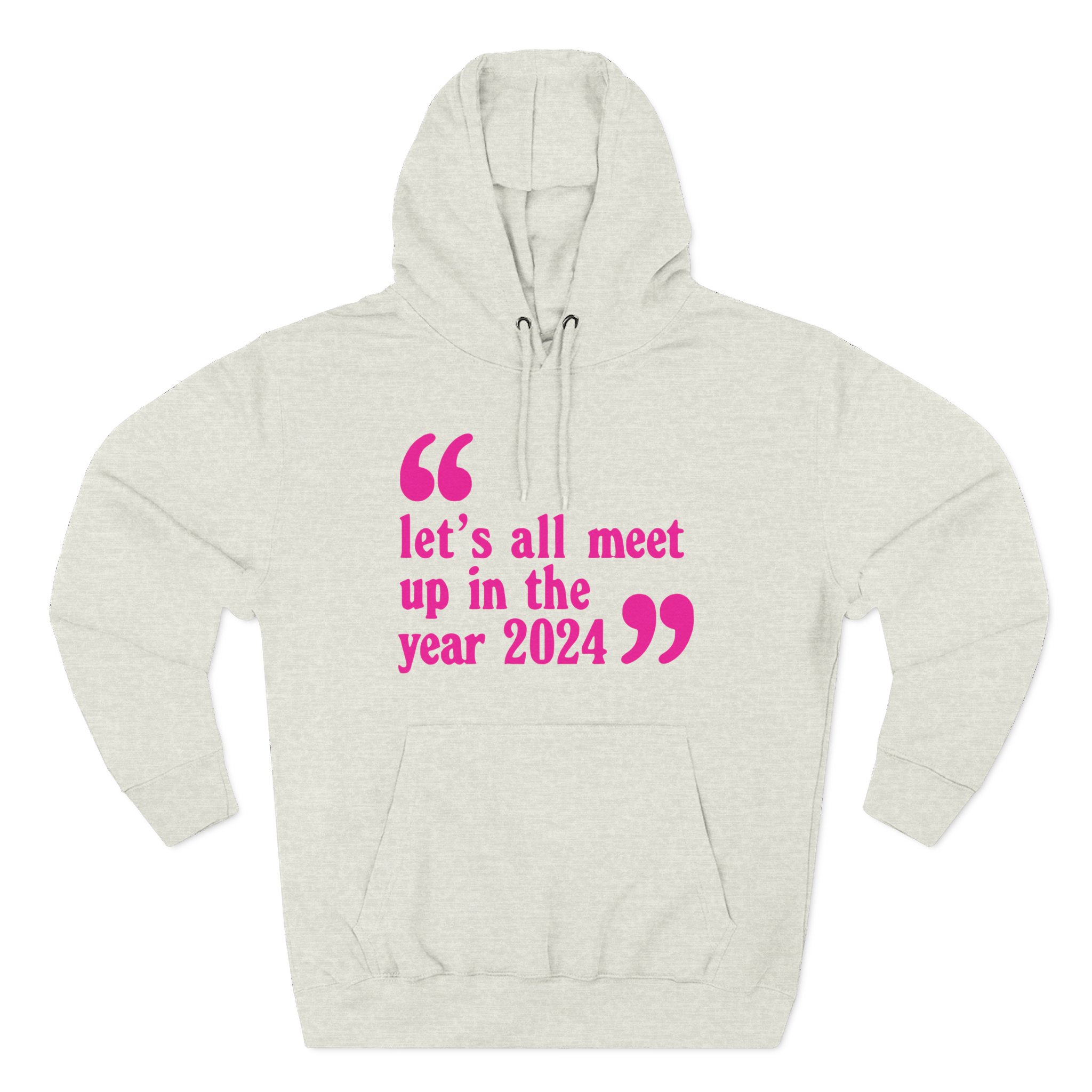 Pulp Let’s All Meet Up Ecru Three-Panel Fleece Hoodie