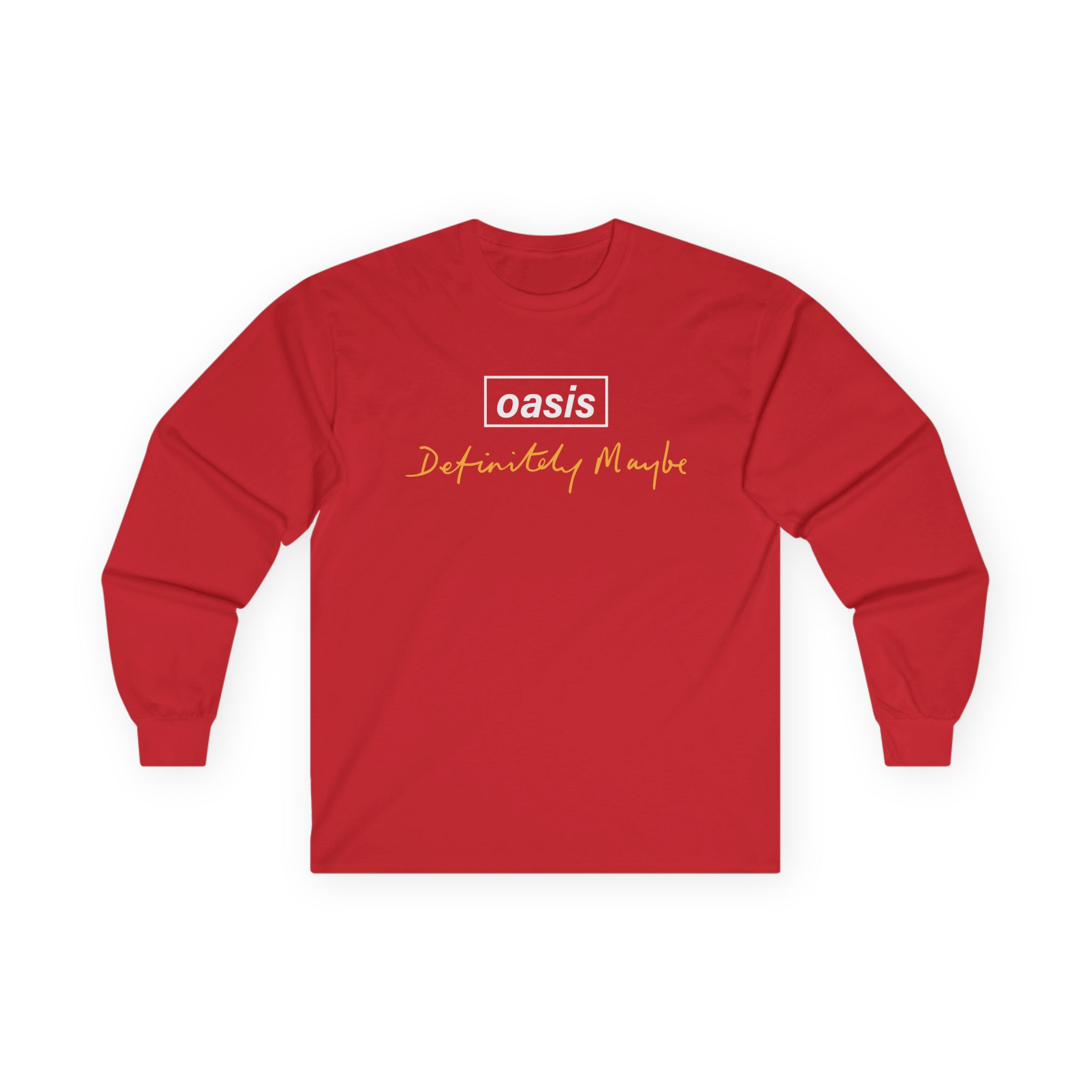 Oasis Definitely Maybe Tracklist Unisex Ultra Cotton Long Sleeve Tee
