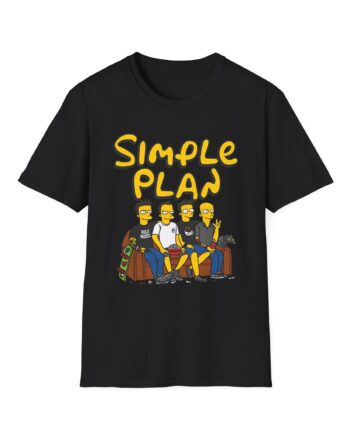 Simple Plan Band on the Couch Unisex Softstyle T-Shirt