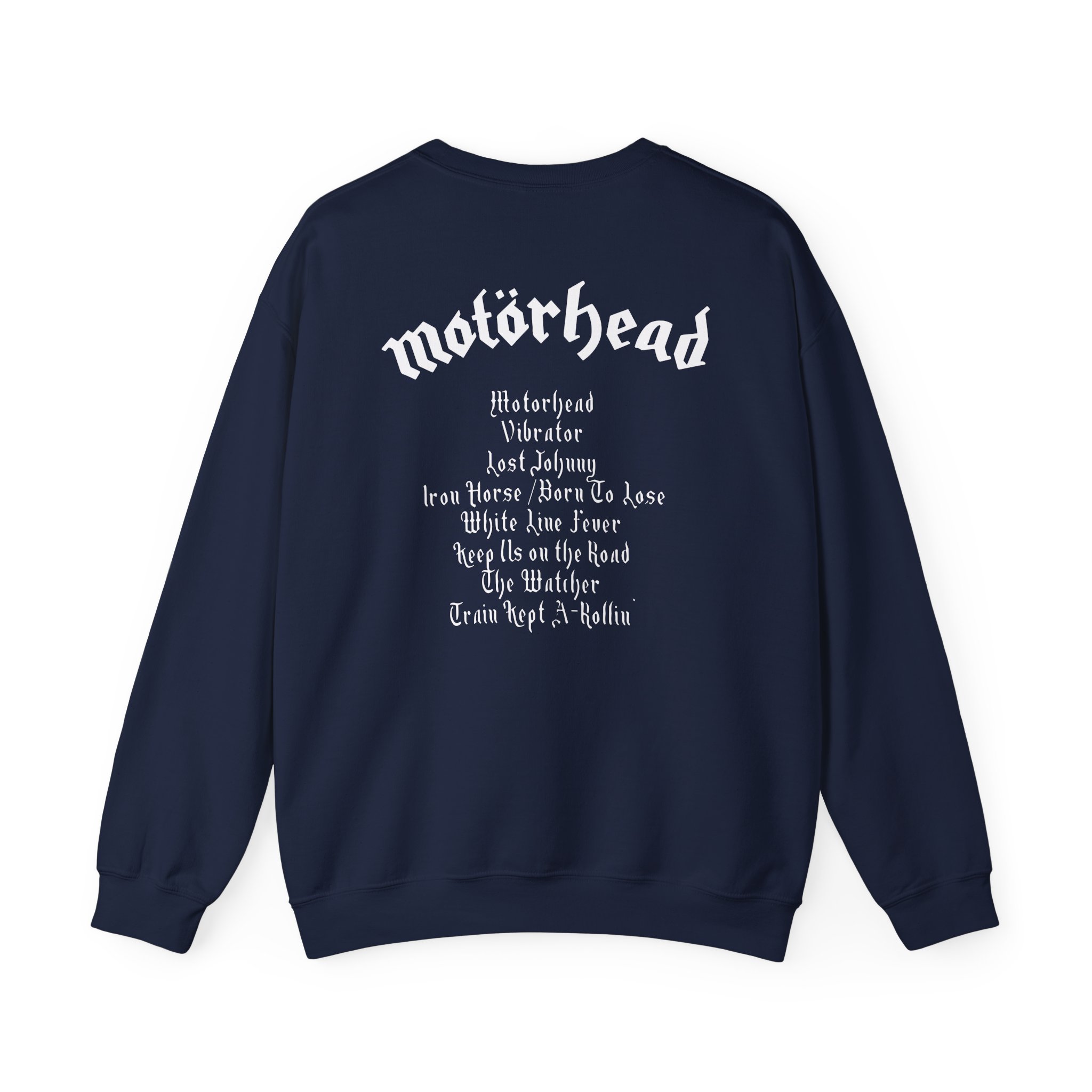 Lemmy Motörhead Tracklist Unisex Heavy Blend™ Crewneck Sweatshirt