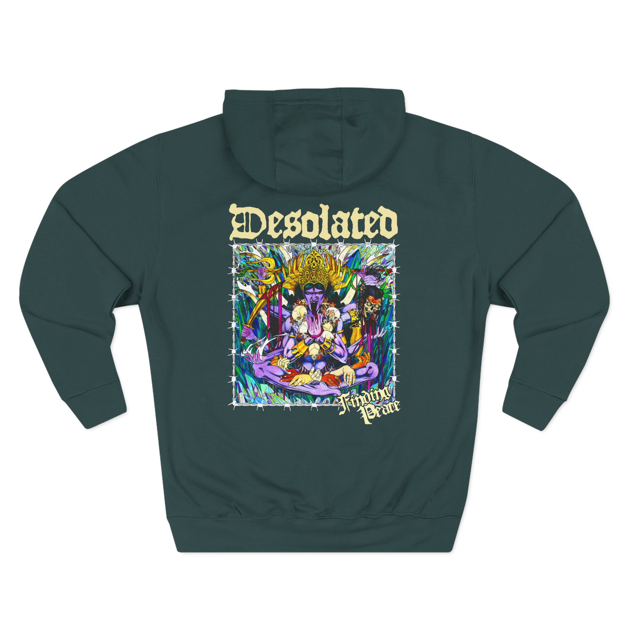Desolated Finding Peace Three-Panel Fleece Hoodie