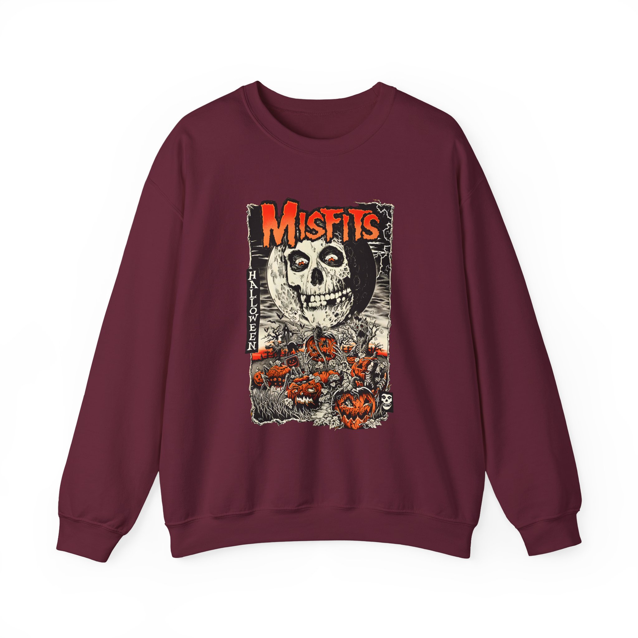 Misfits Fiendish Halloween by Mike Sutfin Unisex Heavy Blendâ„¢ Crewneck Sweatshirt