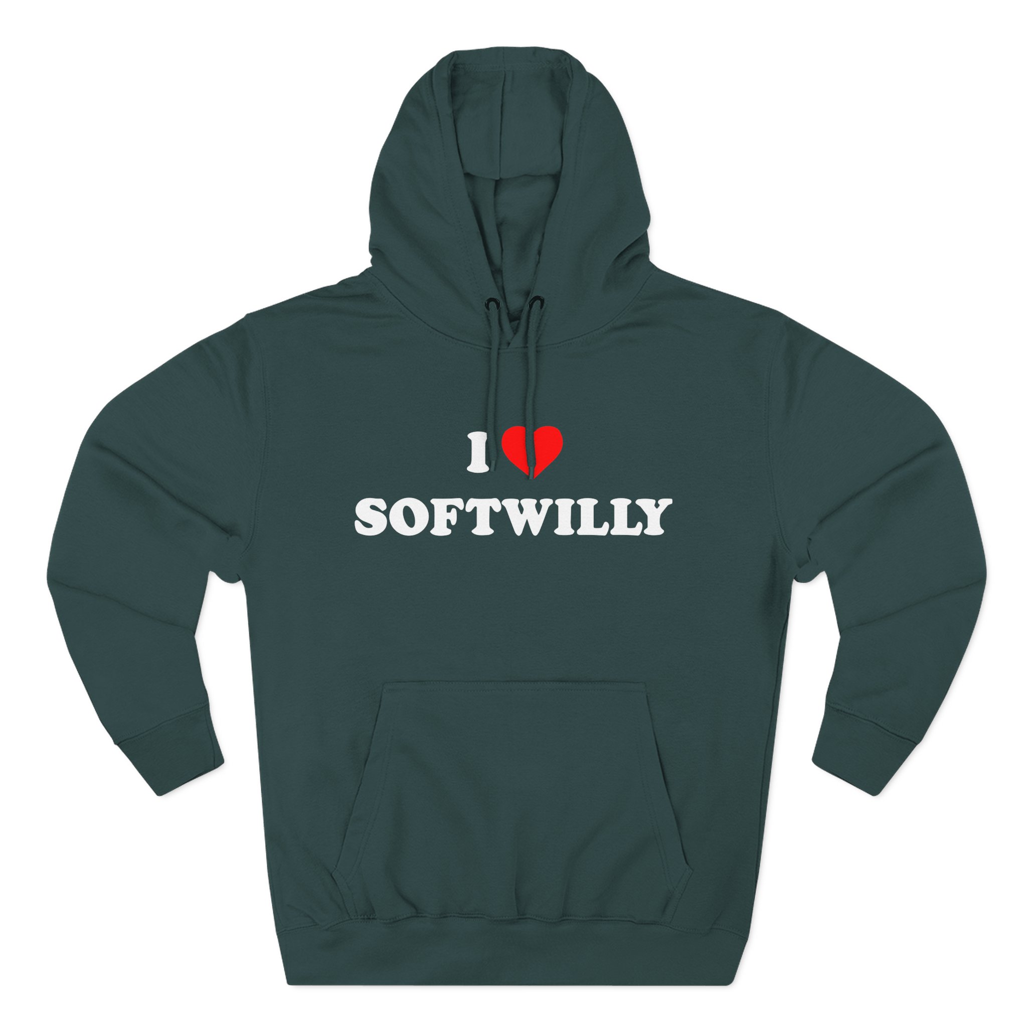 Softwilly I Love Softwilly Three-Panel Fleece Hoodie