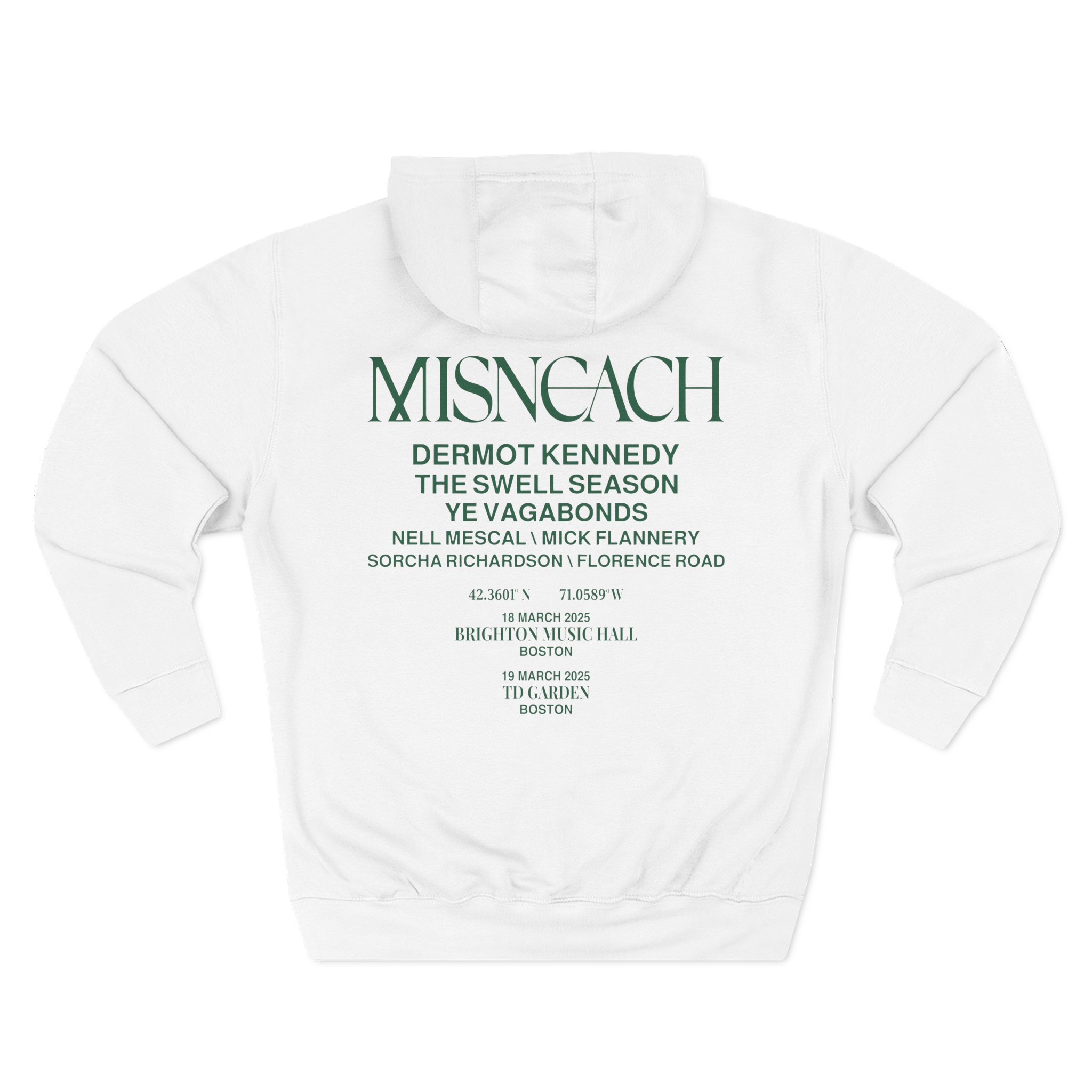 Dermot Kennedy Misneach Festival Event Three-Panel Fleece Hoodie