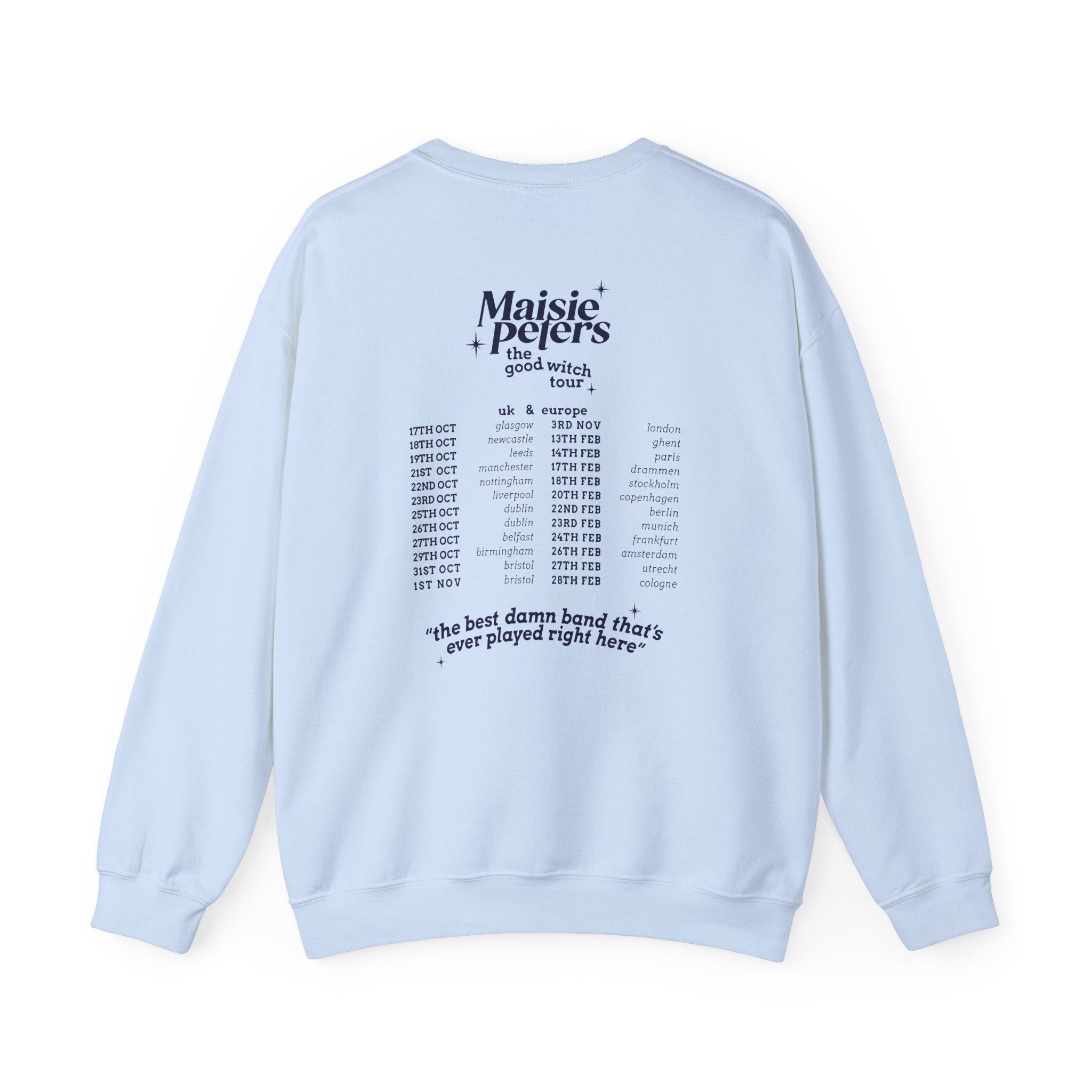 Maisie Peters the Good With Uk/eu 23/24 Tour Unisex Heavy Blendâ„¢ Crewneck Sweatshirt