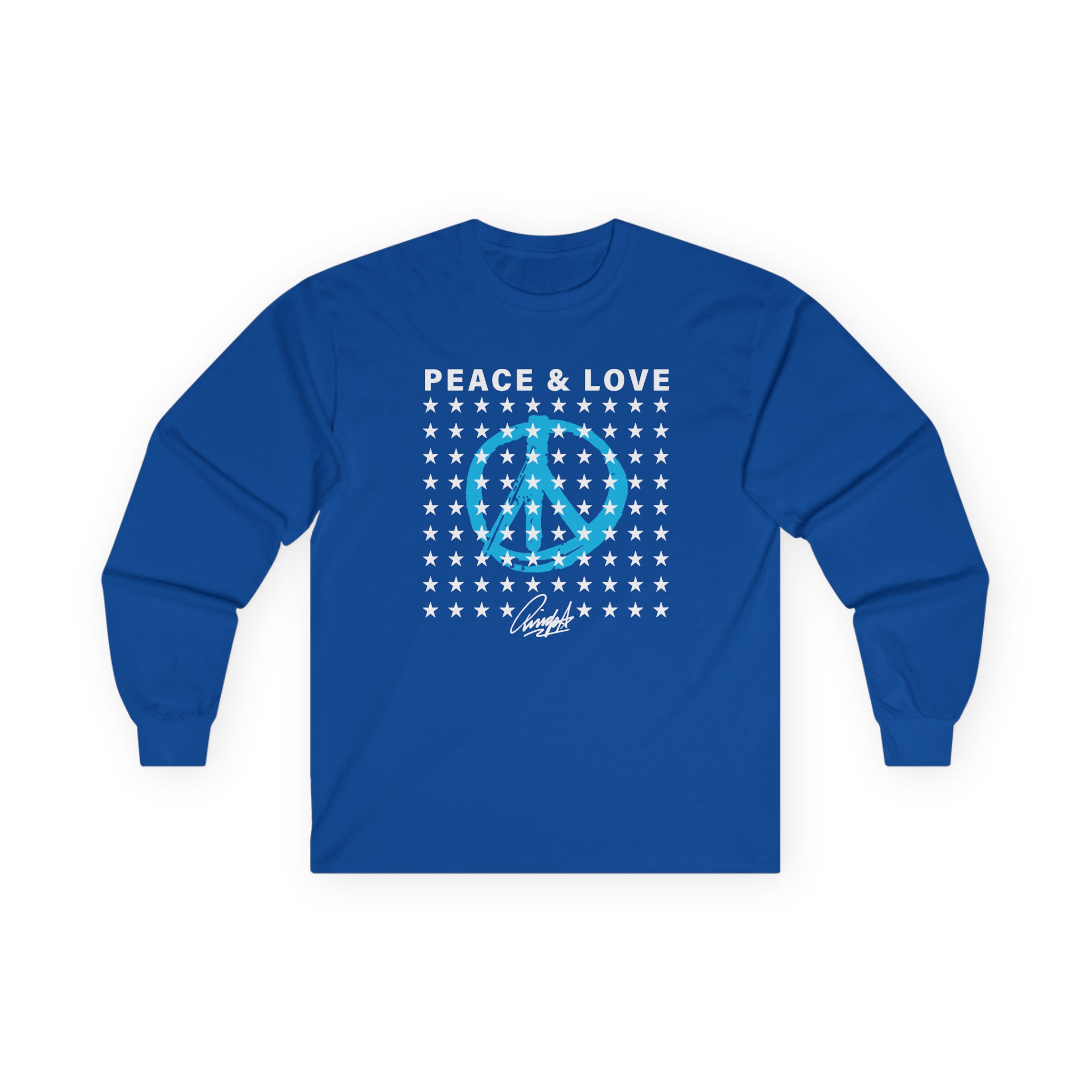 Ringo Starr Peace & Love Stars Unisex Ultra Cotton Long Sleeve Tee