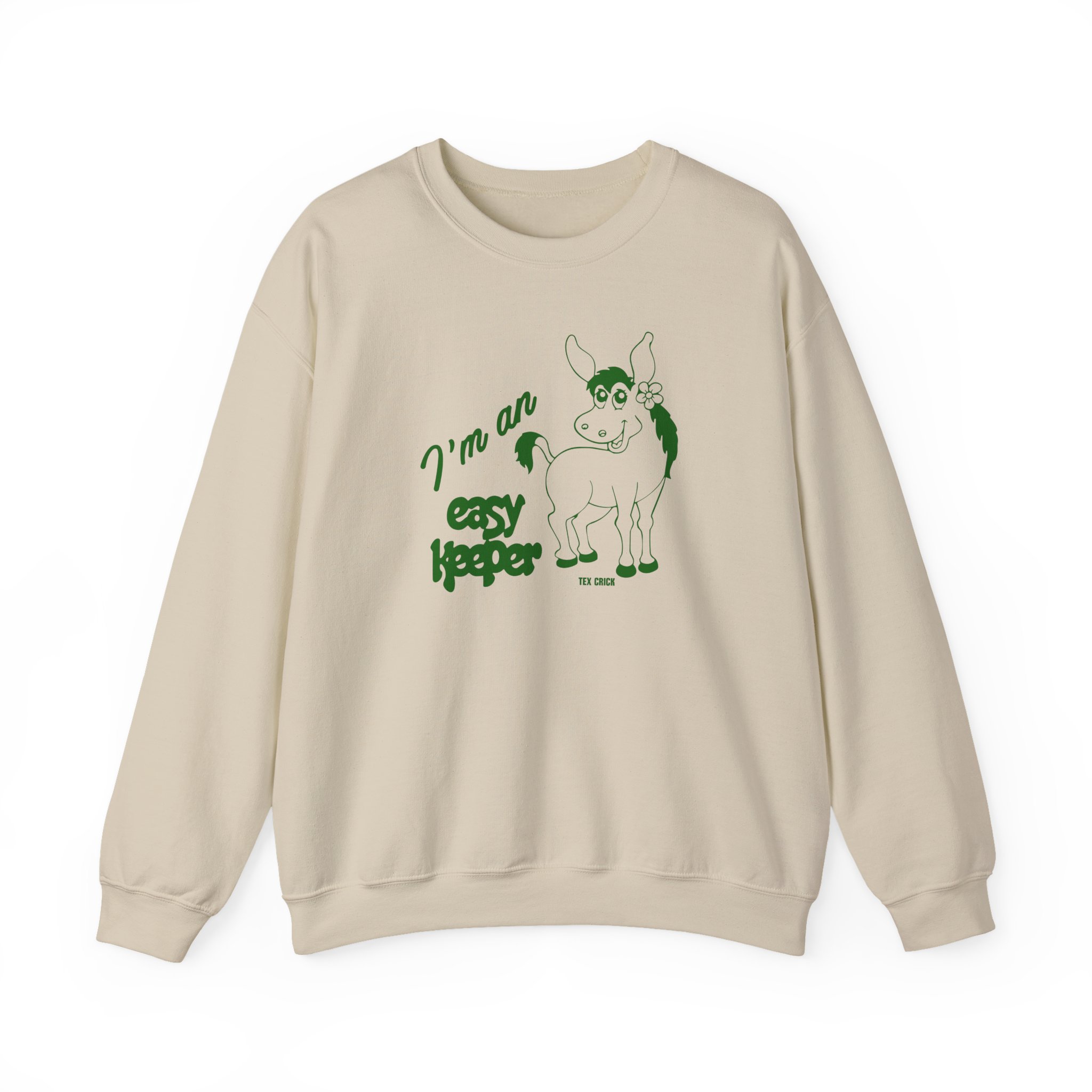 Mac Demarco Tex Crick Easy Keeper Ivory Mule Unisex Heavy Blendâ„¢ Crewneck Sweatshirt