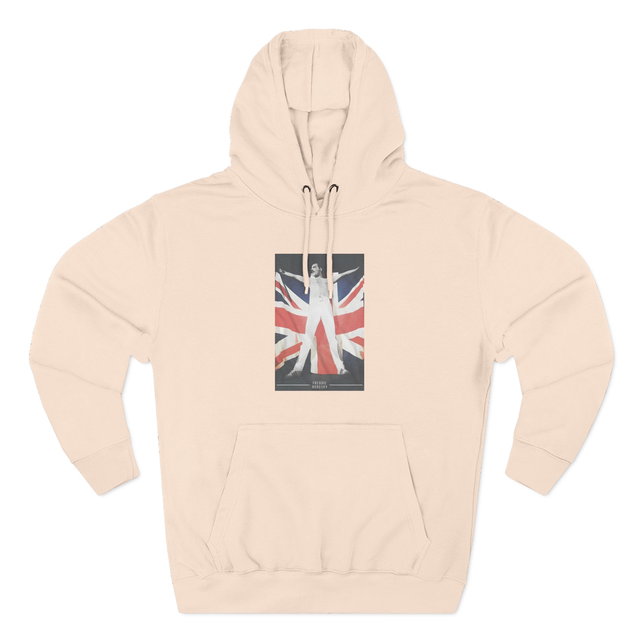 F M Union Jack Flag Three-Panel Fleece Hoodie