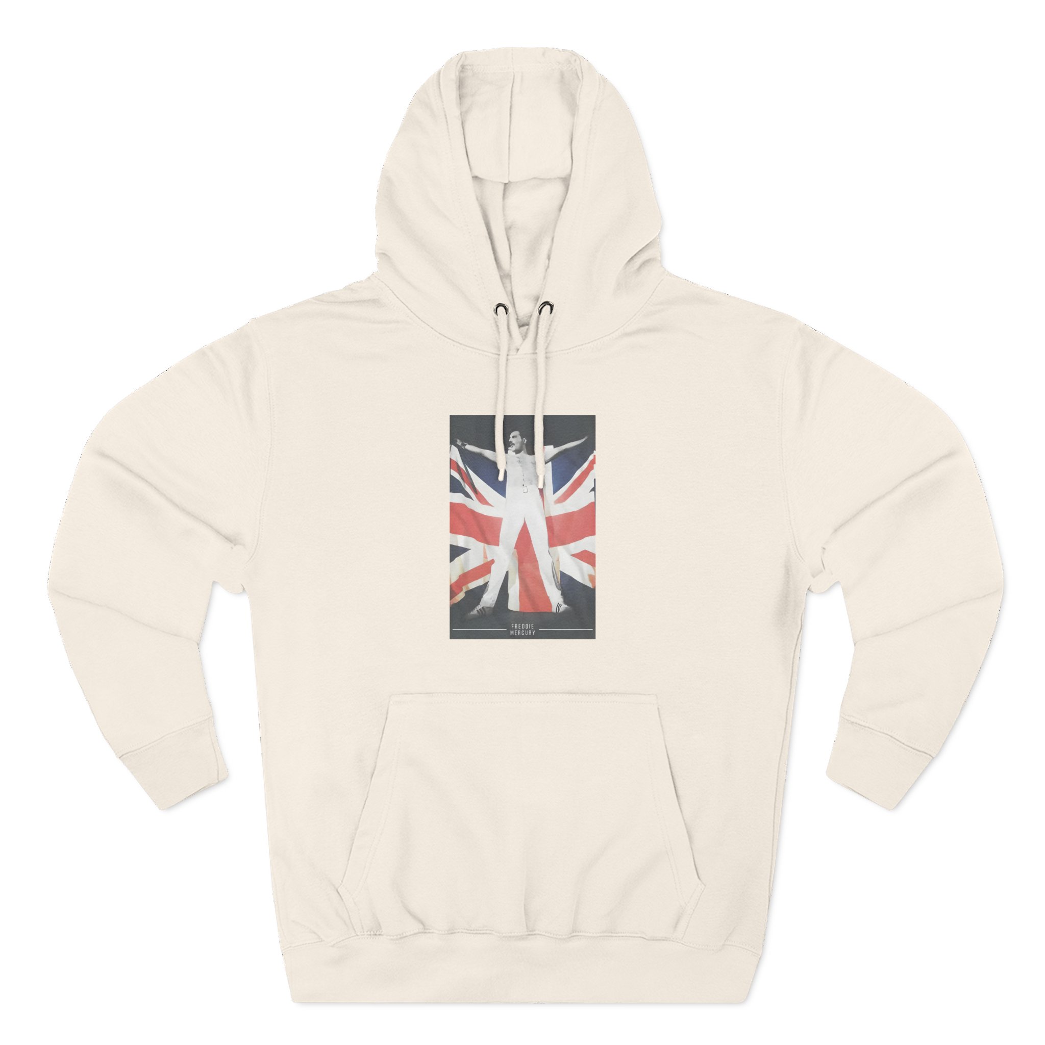 F M Union Jack Flag Three-Panel Fleece Hoodie