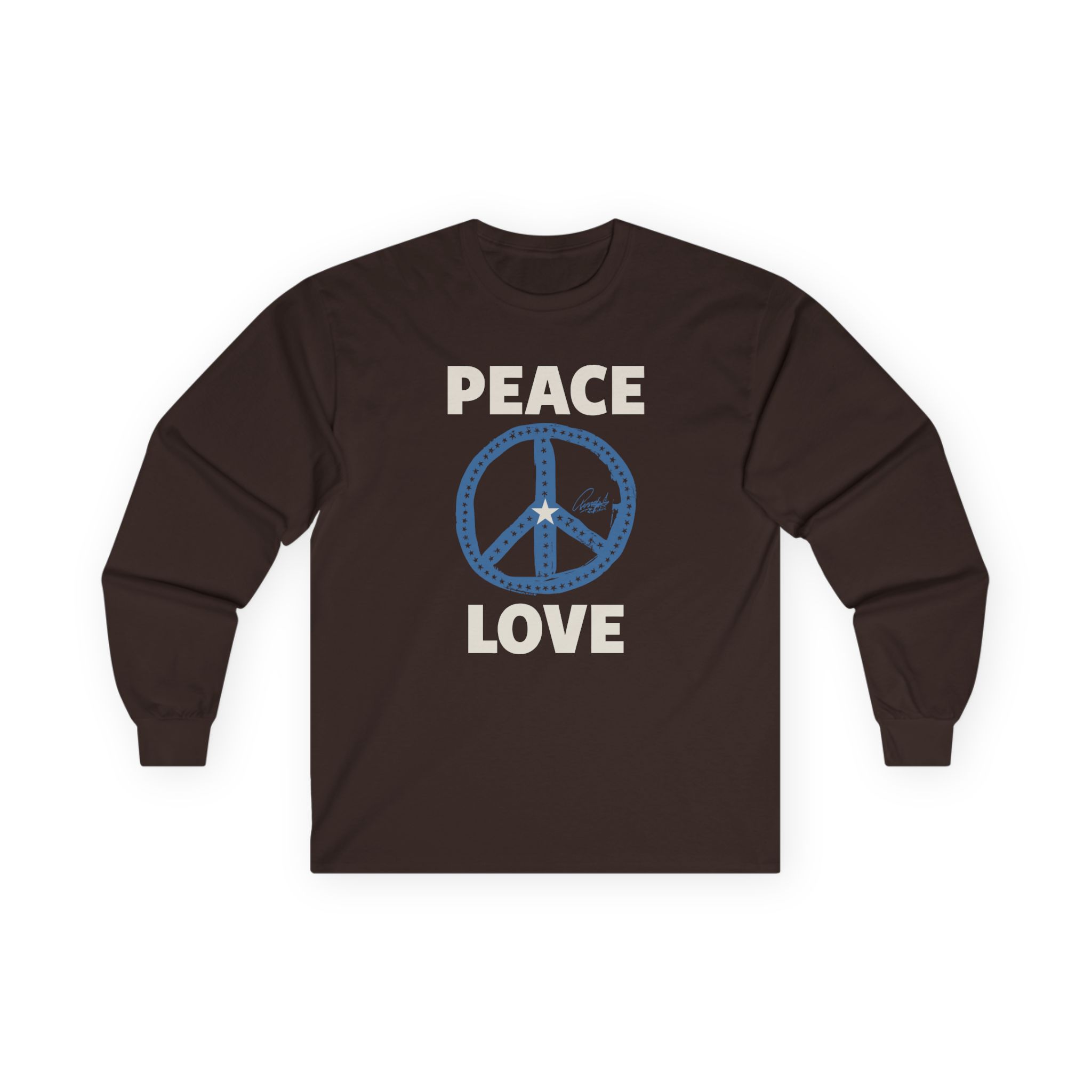 Ringo Starr Peace Love Star Center Unisex Ultra Cotton Long Sleeve Tee